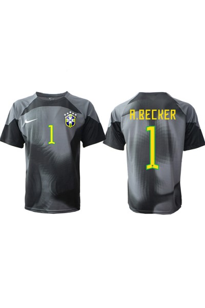 Brazilië Alisson Becker #1 Doelman Voetbaltruitje Thuis tenue WK 2022 Korte Mouw